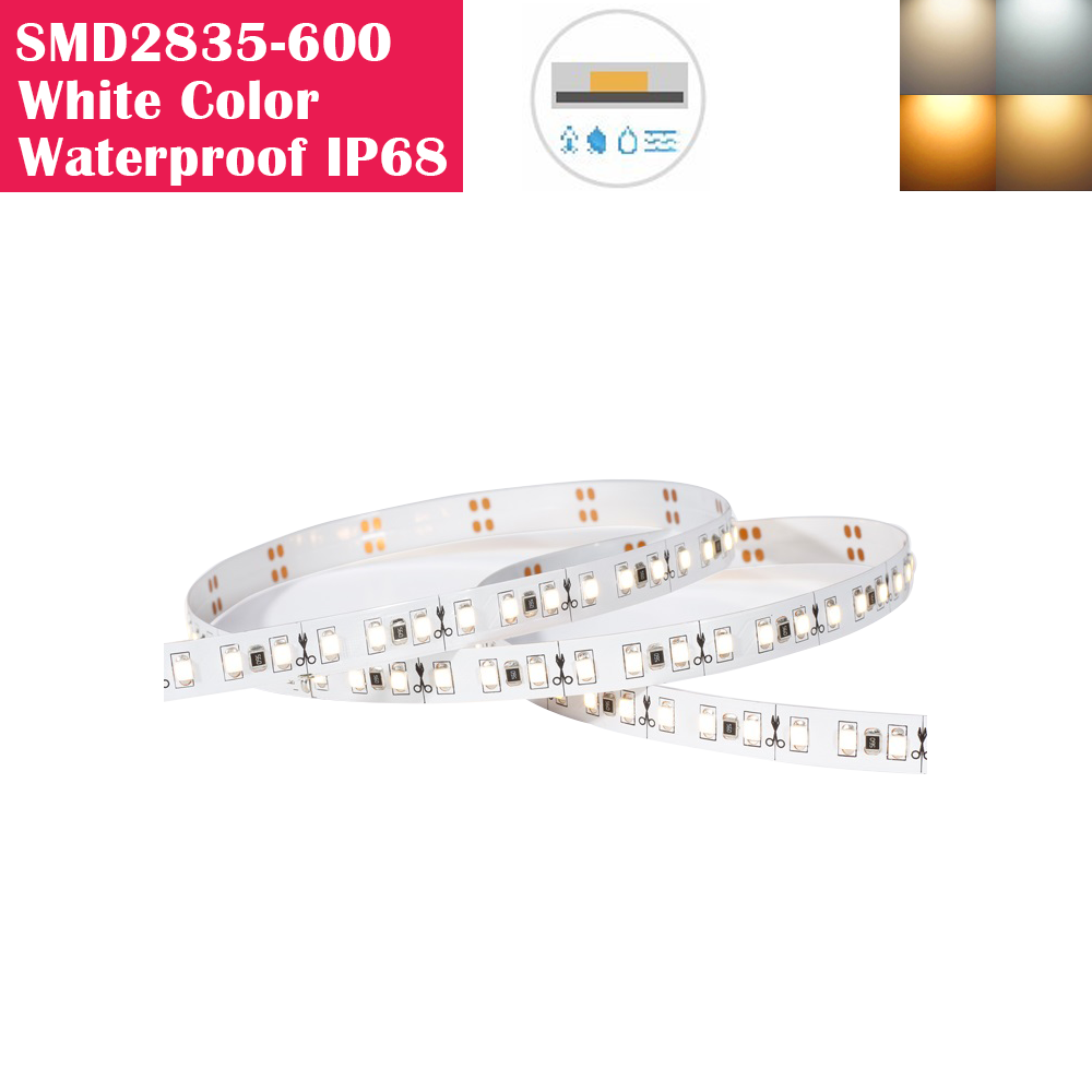 5 Meters SMD2835 (0.2W) Waterproof IP68 600LEDs Flexible LED Strip Lights